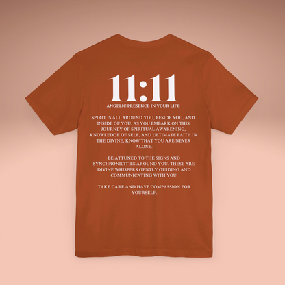 11:11 Spiritual Awakening | Jersey Short Sleeve Tee | Autumn Amber