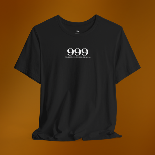 999 Completion Closure Renewal T-Shirt - Angel Numbers Inspired Spiritual Apparel - Manifestation & Personal Transformation Shirt