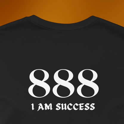 888 I Am Success T-Shirt - Spiritual Wisdom & Abundance Apparel - Angel Numbers Inspired Manifestation Shirt for Inspiration and Elevation